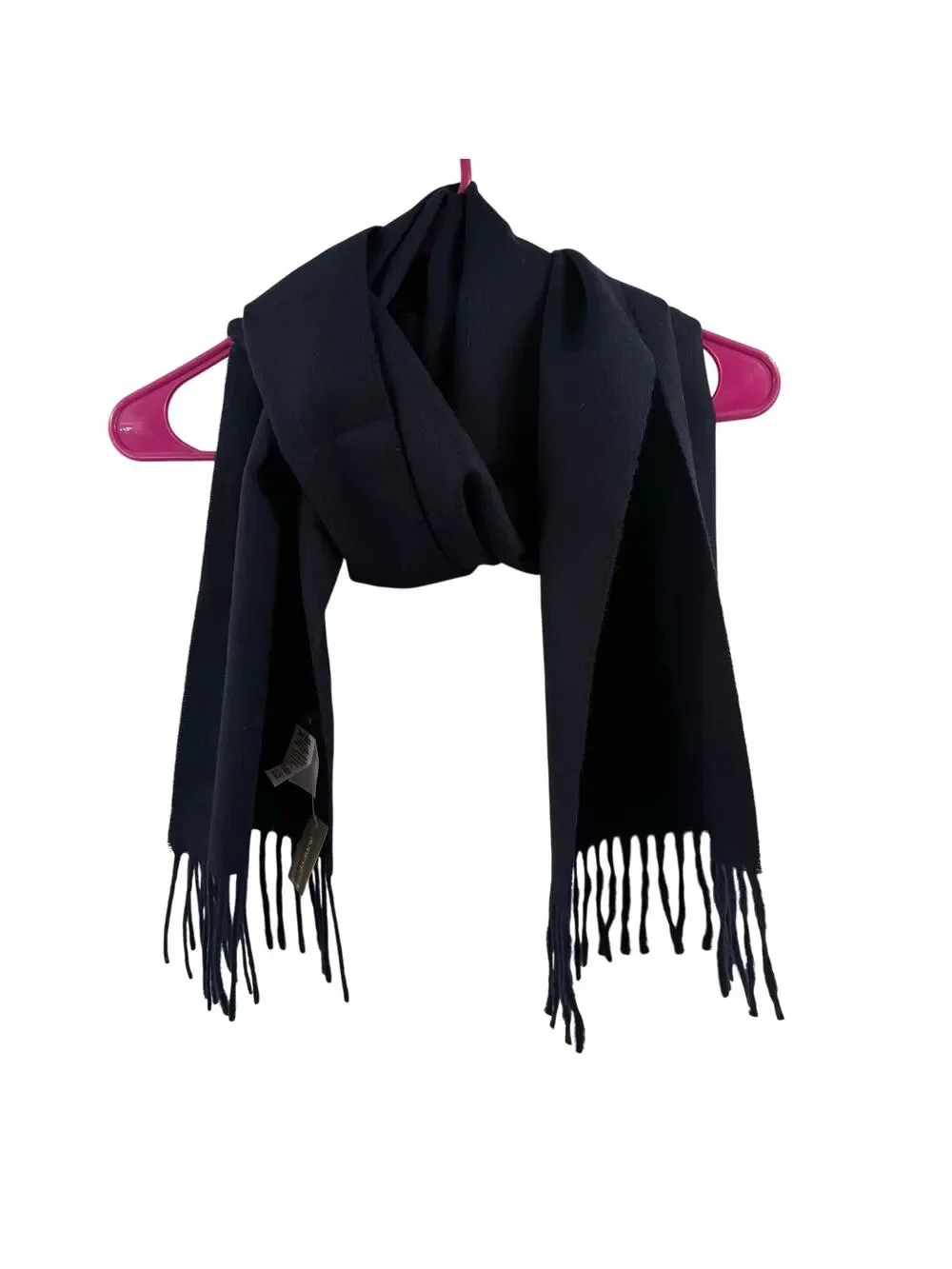 J.Crew Scarf Cashmere Wool Blend NWT Men Unisex Navy Made In Italy Winter Fringe